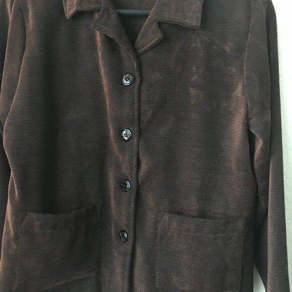 Vintage First Option Textured Jacket Woven Button Up - Picture 4 of 10